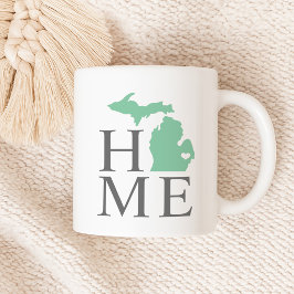 Michigan Thuis Munt Groen Staat Hart Koffiemok