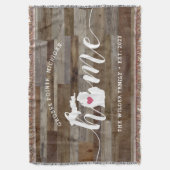 Michigan Thuis Staat Gepersonaliseerde Rustieke Ho Deken (Voorkant Verticaal)