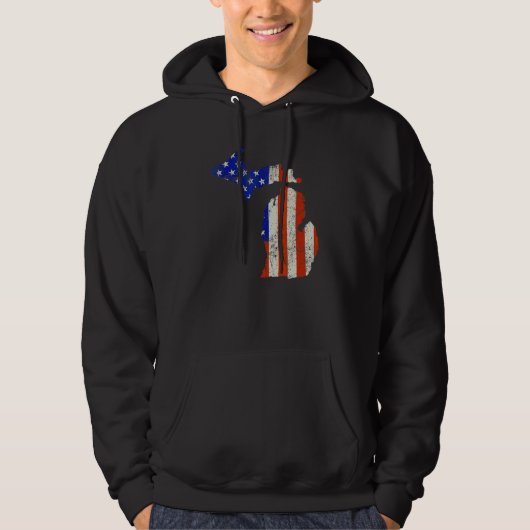 Michigan Thuis VS Vlag Hoodie (Voorkant)