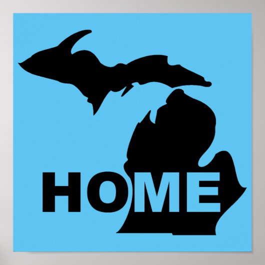 Michigan Thuis Weg Van Staat Poster Bord (Voorkant)