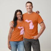 Michigan Thuisstaat Roze T-shirt (Unisex)