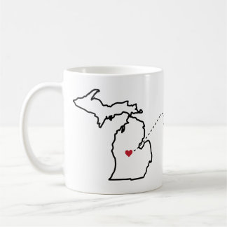 Michigan to Tennessee - Heart2Heart Coffee Mug Koffiemok