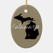 Michigan Town Keramisch Ornament (Voorkant)
