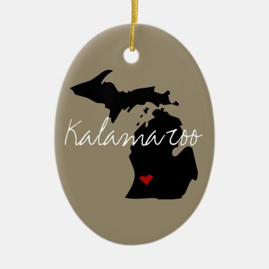 Michigan Town Keramisch Ornament (Voorkant)