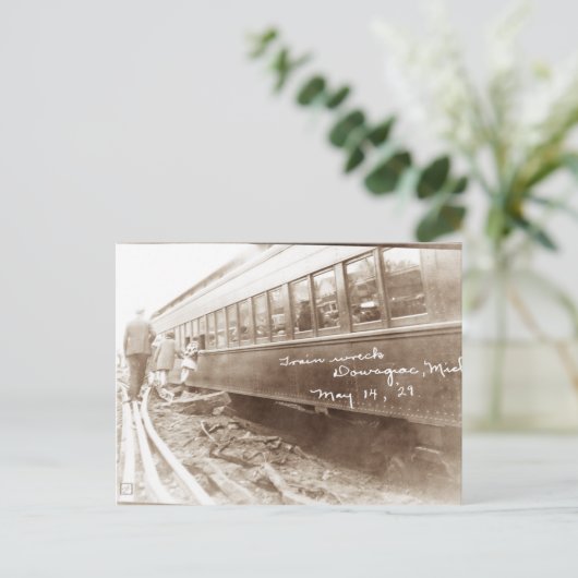 Michigan Train Wreck Briefkaart (Staand voorkant)