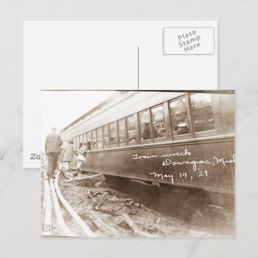 Michigan Train Wreck Briefkaart (Voorkant / Achterkant)