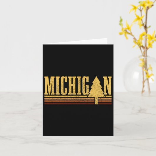 Michigan  Tree State Pride Camping Hiking M Kaart (Gele Bloem)