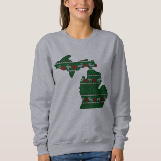 Michigan Ugly Christmas Design Sweatshirt! Trui (Voorkant)