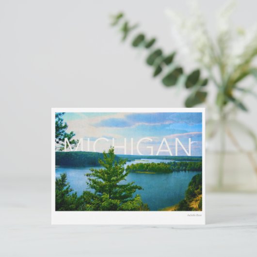 michigan uitzicht van de sable au briefkaart (Staand voorkant)