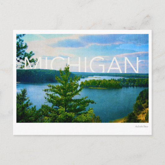 michigan uitzicht van de sable au briefkaart (Voorkant)