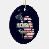 Michigan United States Retro State Map  USA Keramisch Ornament (Rechts)