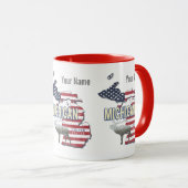 Michigan United States Retro State Map USA Mok (Voorkant rechts)