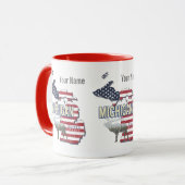 Michigan United States Retro State Map USA Mok (Voorkant links)