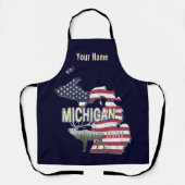 Michigan United States Retro State Map USA Schort (Voorkant)