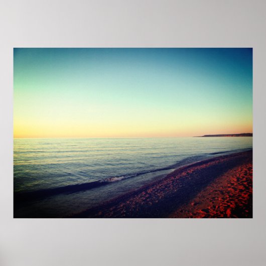 Michigan UP Lake Superior Sunset Canvas Print (Voorkant)
