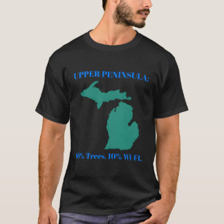 Michigan Upper Peninsula 90graden 10 Wifi vrienden T-shirt