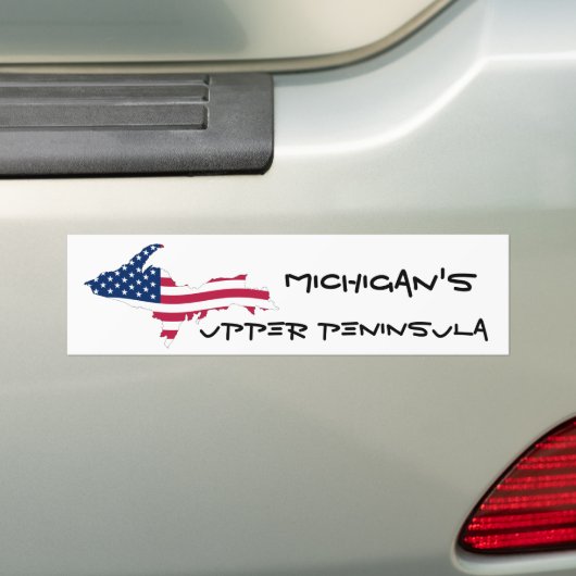 Michigan Upper Peninsula Flag Bumpersticker (Op auto)