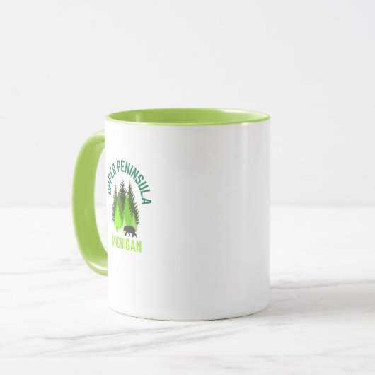 Michigan Upper Peninsula Hometown Coffee Mok (Voorkant links)