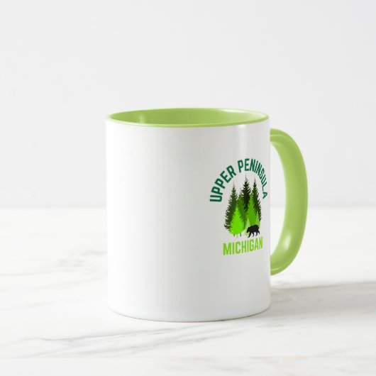 Michigan Upper Peninsula Hometown Coffee Mok (Voorkant rechts)