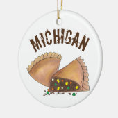 Michigan Upper Peninsula Pasty Vat Pie Foodie Keramisch Ornament (Links)