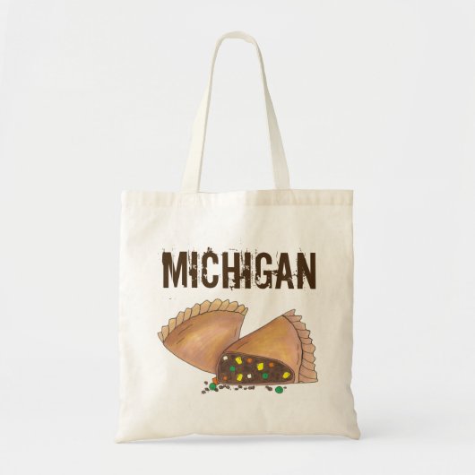 Michigan Upper Peninsula Pasty Vat Pie Foodie Tote Bag (Voorkant)