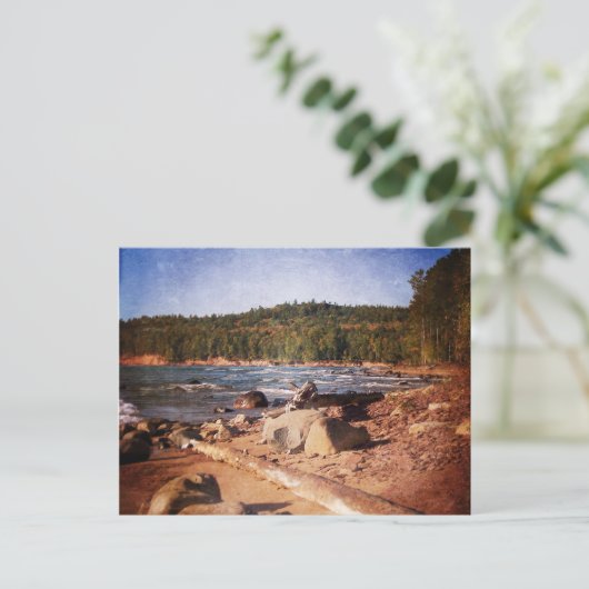Michigan Upper Peninsula Shoreline Briefkaart (Staand voorkant)