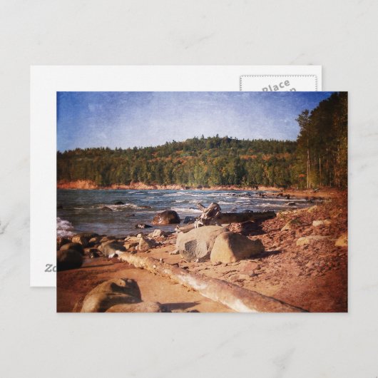 Michigan Upper Peninsula Shoreline Briefkaart (Voorkant / Achterkant)