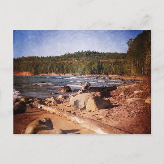 Michigan Upper Peninsula Shoreline Briefkaart (Voorkant)