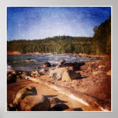 Michigan Upper Peninsula Shoreline Poster (Voorkant)