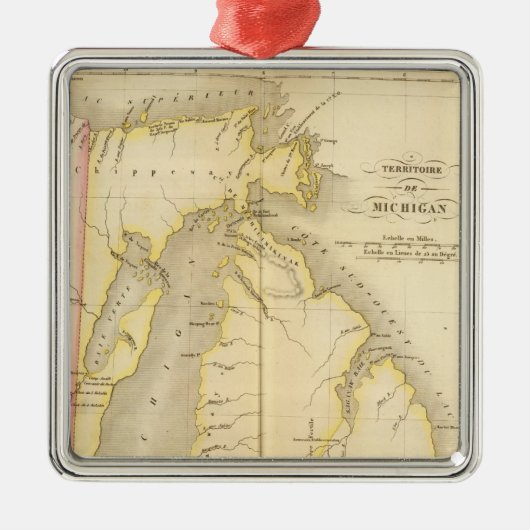 Michigan US Metalen Ornament (Voorkant)