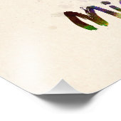 Michigan US state in watercolor Foto Afdruk (Hoek)