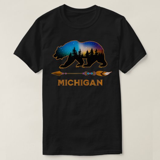 Michigan USA Black Beer Hiking Trails Vacation Sou T-shirt (Design voorkant)