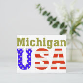 Michigan USA! Briefkaart (Staand voorkant)