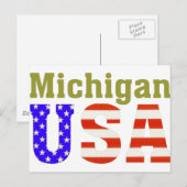 Michigan USA! Briefkaart (Voorkant / Achterkant)