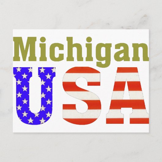 Michigan USA! Briefkaart (Voorkant)