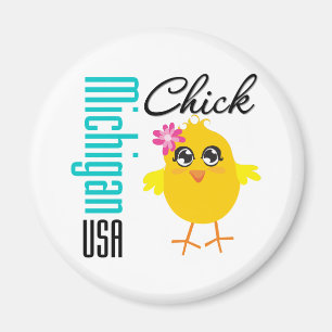 Michigan USA Chick Magneet