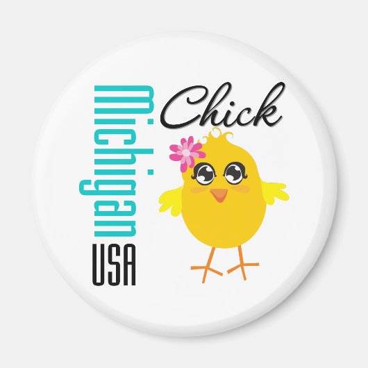 Michigan USA Chick Magneet (Voorkant)
