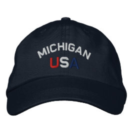 Michigan USA Embroized Navy Blue Pet