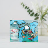 Michigan USA Kaart (Staand voorkant)