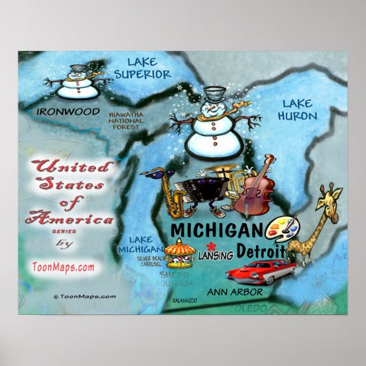 Michigan USA Poster (Voorkant)