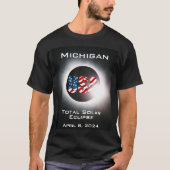 Michigan USA Totale zonsverduistering 8 april 2024 T-shirt (Voorkant)