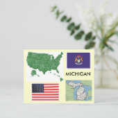 Michigan, Verenigde Staten Briefkaart (Staand voorkant)