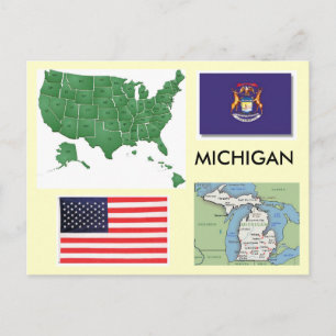 Michigan, Verenigde Staten Briefkaart