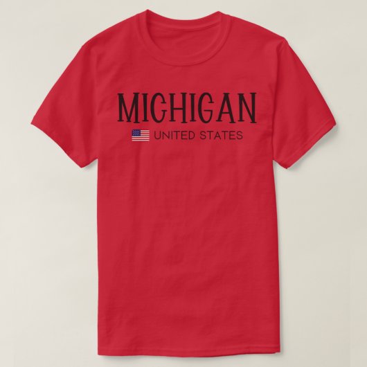 Michigan Verenigde Staten T-shirt (Design voorkant)
