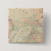 Michigan Vierkante Button 5,1 Cm (Voorkant)