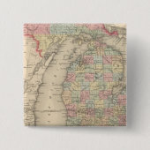 Michigan Vierkante Button 5,1 Cm (Voorkant)