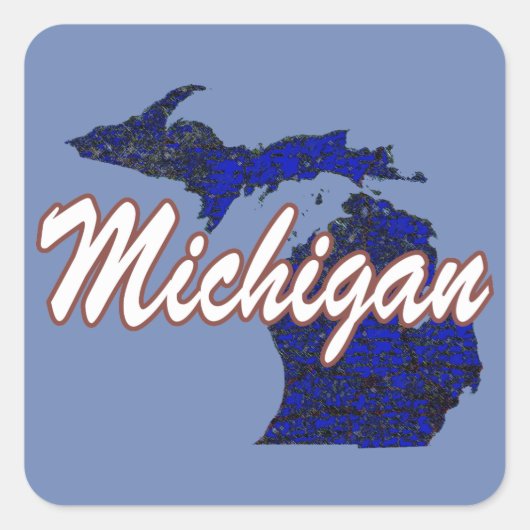 Michigan Vierkante Sticker (Voorkant)