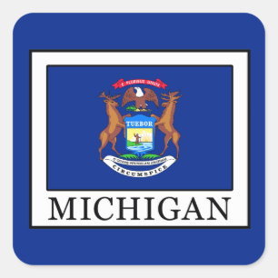 Michigan Vierkante Sticker