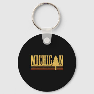 Michigan Vintage Boom Staats trots Kamperen Wandel Sleutelhanger