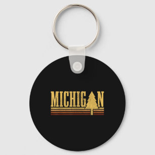 Michigan Vintage Boom Staats trots Kamperen Wandel Sleutelhanger